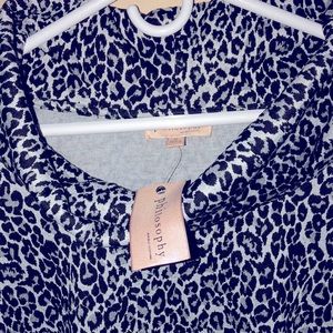 New Snow leopard print pullover Philosophy sweater